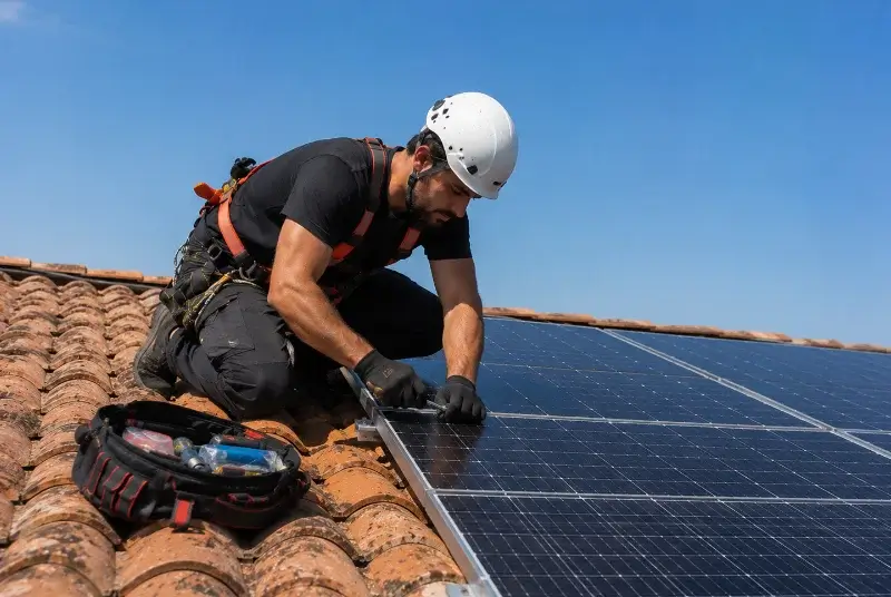 Maintenance et monitoring de panneaux solaires à Mérignies