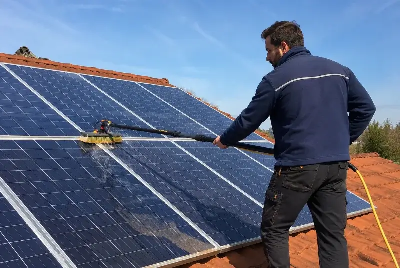 Nettoyage et entretien de panneaux solaires à Mérignies